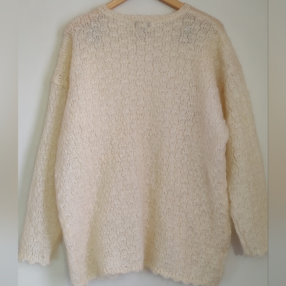 Casual Corner Cozy Cream Mohair Sweater - Picture 5 of 5